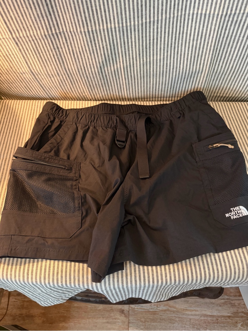 The North Face Black Mens Athletic Shorts with Elastic Waist